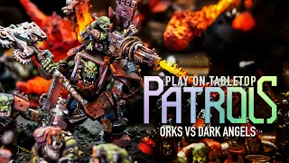 Orks vs Dark Angels Combat Patrol. New Players to 40k with Veteran Coaches.