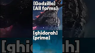 Godzilla all forms vs ghidorah