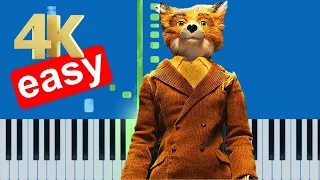 Fantastic Mr. Fox - Kristofferson's Theme (Slow Easy Medium) Piano Tutorial 4K