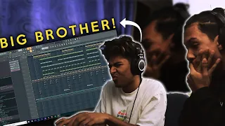 My OLDER BROTHER Makes a FIRE BEAT *He's Better Than Me?!*