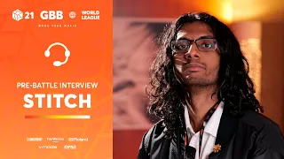 Stitch 🇲🇾 | GRAND BEATBOX BATTLE 2021: WORLD LEAGUE | Pre-Battle Interview