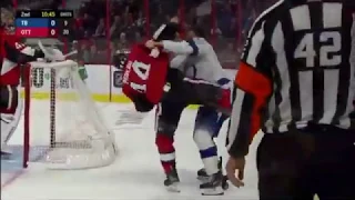 Jean-Gabriel Pageau fights Brayden Point 10/12/2019