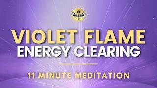 Violet Flame Energy Clearing Guided Meditation & Clearing Prayer with Michael Sandler