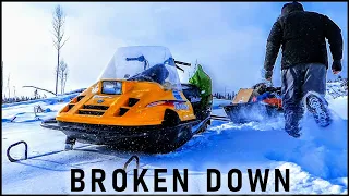 Solo Winter Camping with a Snowmobile in Brutal Conditions