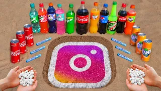 McDonald's, Instagram, and Twitter Logos in the Hole with Orbeez, Coca Cola, Mentos & Popular Sodas