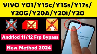 Vivo Y01, Y15c, Y15s, Y17s, Y20G, Y21 All Models frp bypass Android 12 |  Google Account Remove