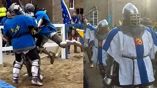 Knights strike in a jump! Knockouts, brutal blows and massacre on buhurt!