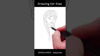 How to Draw Frozen Elsa - Easy Step-by-Step Tutorial for Kids