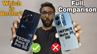 TECNO Pova 5 Pro 5G vs INFINIX Note 30 5G Full Compare | Clear Winner