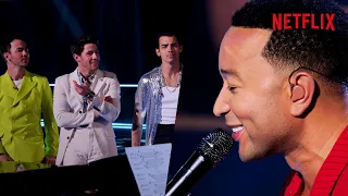 John Legend Roasts The Jonas Brothers In Song! 🔥 | Jonas Brothers Family Roast | Netflix