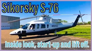 Sikorsky S-76 Helicopter Start Up and Lift Off