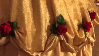 Beauty and the Beast Belle's golden ball gown by Aria Couture