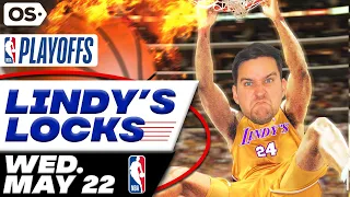 NBA Picks for EVERY Game Wednesday 5/22 | Best NBA Bets & Predictions | Lindy's Leans Likes & Locks