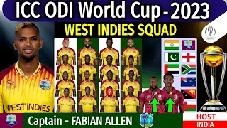 ICC World Cup 2023 - West Indies Squad | West Indies's Squad World Cup 2023 | ICC WC 2023 WI Squad |