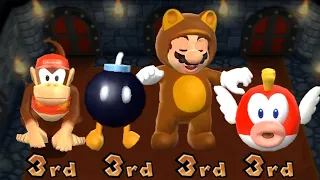 Mario Party 9 Minigame - Cheep Cheep Vs Mario Vs Diddy Kong Vs Omb Bomb