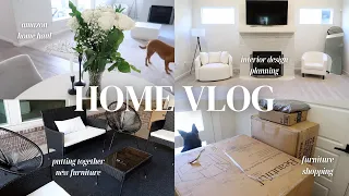 HOME VLOG: home updates, furniture shopping, putting new furniture together + interior design plans!