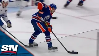 Leon Draisaitl Flicks Home Steep Backhand To Get On The Board vs. Maple Leafs