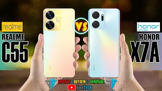 REALME C55 VS HONOR X7A FULL SPECIFICATIONS COMPARISON