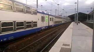 Départ d'une V2N + BB15000 (TER Hauts de France) en gare de Paris-Nord pour Saint-Quentin (02)