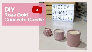 DIY Colored Concrete Candle | Valentine's Day Decor and Gift