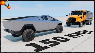 TESLA CYBERTRUCK vs TRUCK! 150 Km/H CRASH TEST! - BeamNg Drive