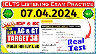 IELTS LISTENING PRACTICE TEST 2024 WITH ANSWERS | 07.04.2024