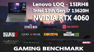 New Lenovo LOQ - 15IRH8 Gaming Benchmark | RTX 4060 + i7 13620H Gaming Test | #rtx4060