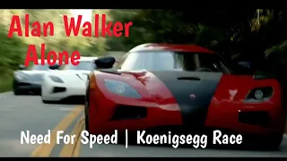 Need For Speed || Koenigsegg Race || Alan Walker - Alone | Music video