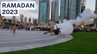 Live 🔴: Dubai Cannon Firing | Iftar Ramadan Kareem 2023 | Downtown Plaza Dubai