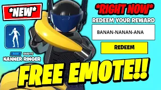 How to UNLOCK The Nanner Ringer Emote for FREE (REDEEM CODE) - Fortnite Chapter 5