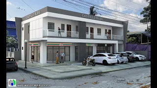 2 Storey Commercial and Residential Building Design