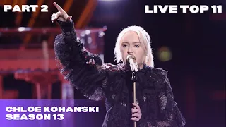 Chloe Kohanski (chloe mk): "Total Eclipse of the Heart" (The Voice Season 13 LIVE Top 11) PART 2