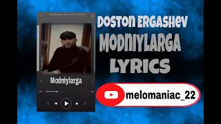 Doston Ergashev - Modniylarga (Karaoke versiya)