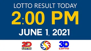 Lotto Results Today June 1 2021 2pm Ez2 Swertres 2D 3D 6D 6/42 6/49 6/58 PCSO