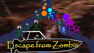 Stickman Zombie In Marble Race  - Escape from Zombie Island  - Survival Marble Race In Algodoo