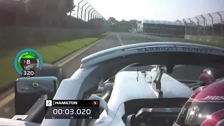 F1 Hamilton OnBoard pole lap Melbourne GP 2019