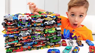 Vlad e Niki se divertem com carrinhos de brinquedo | Desafio de limo Hot Wheels City