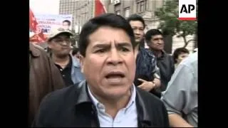 First demonstration against Garcia by union workers