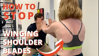 How to Stop WINGING SHOULDER BLADES 🦅 🚫