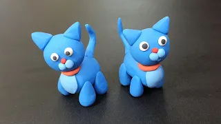 Cat Polymer Clay Toys Making How To Make Cat Clay Modelling For Kids clay Video for Toddlers