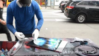 Amazing New York City Spray Paint Art in Time Square