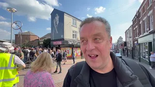 Ian Curtis mural in Macclesfield - ceremonial unveiling