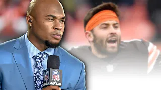 Steve Smith gives his thoughts on the Baker Mayfield rumors coming to the Panthers ☠️🤣 #shorts