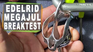 Break testing climbing belay device - Edelrid Megajul