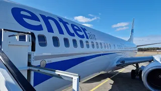 Enter Air Boeing 737-800 takeoff from Pori (POR/EFPO)