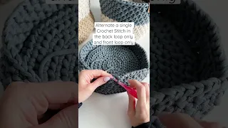 Crochet stitch for baskets - beginner friendly!