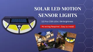 Homehop Solar Led Motion Sensor Wall Light for Outdoor Home Garden Waterproof Lamp