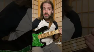 How to sound like Fieldy from KORN, using only a four string bass #shorts