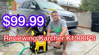 $99.99 Pressure washer Assembling Karcher K1900PS and review on actual cars.  Good for solar