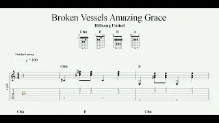 Hillsong - Broken Vessels Amazing Grace | Devotional Song | Worship Song | Guitar TAB | Sheet Music